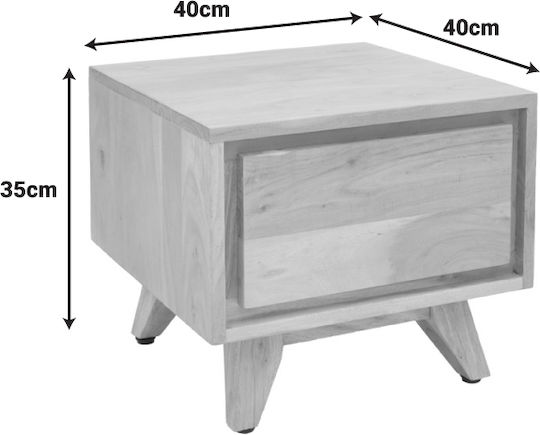 Emira από Μασίφ Ξύλο Μπεζ 40x40x35cm 376-000001 Emira από Μασίφ Ξύλο Μπεζ 40x40x35cm 376-000001