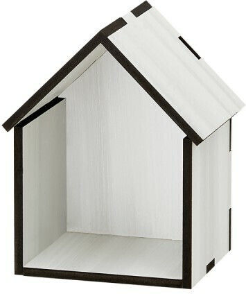 Decorative Wooden White House 12x7x16cm M10548b-2