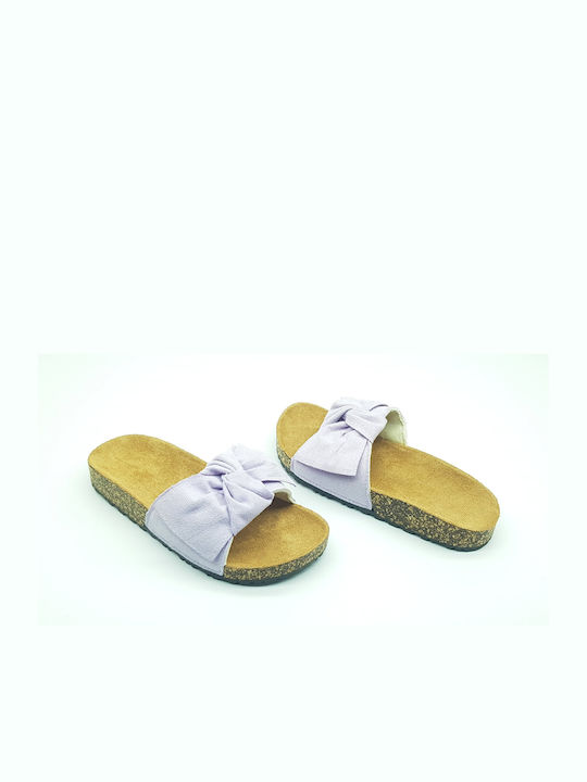Women's Flat Sandals in Purple Color