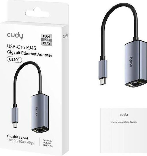 Cudy UE10C USB-C Network Adapter with Wired Ethernet Connection