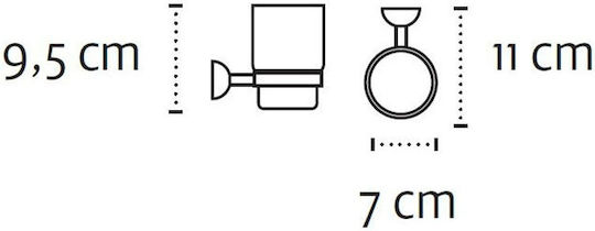 Kapitan Wandmontiert Getränkehalter Glas Schwarz