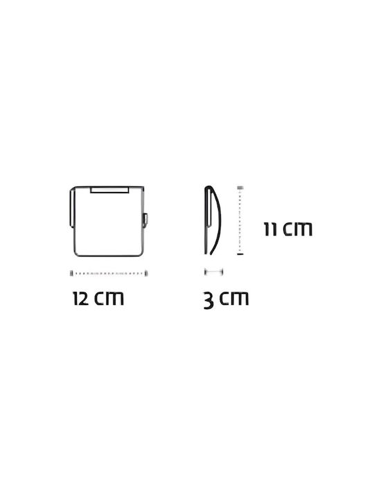 Karag Quattro Wandmontiert Papierhalter Schwarz