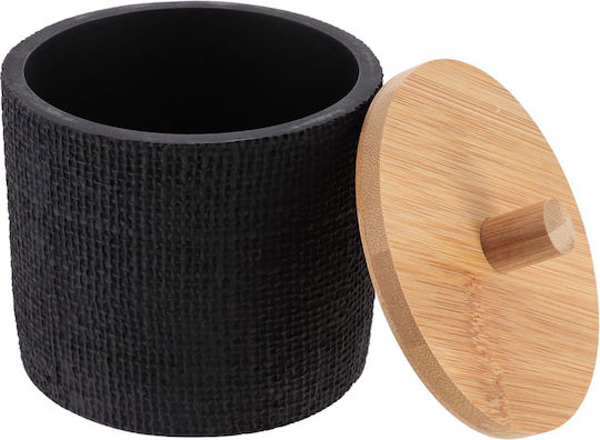 Atmosphera Cotton Holder made of Resin Black