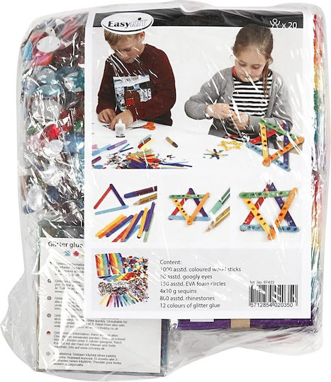 Creativ Company Artă și Meserii Glitter And Wood Sticks Mega Set
