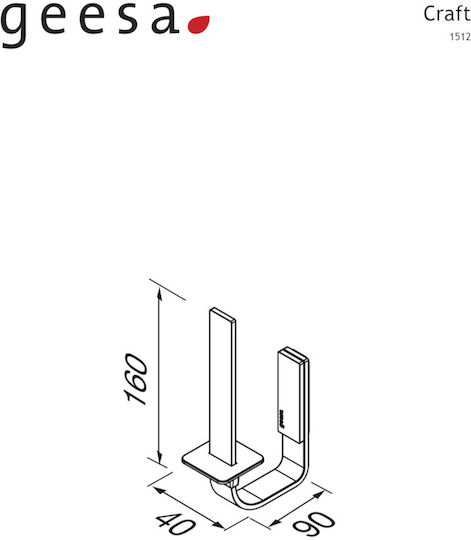 Θήκη Εφεδρικού Χαρτιού Craft Geesa Inox Chrome