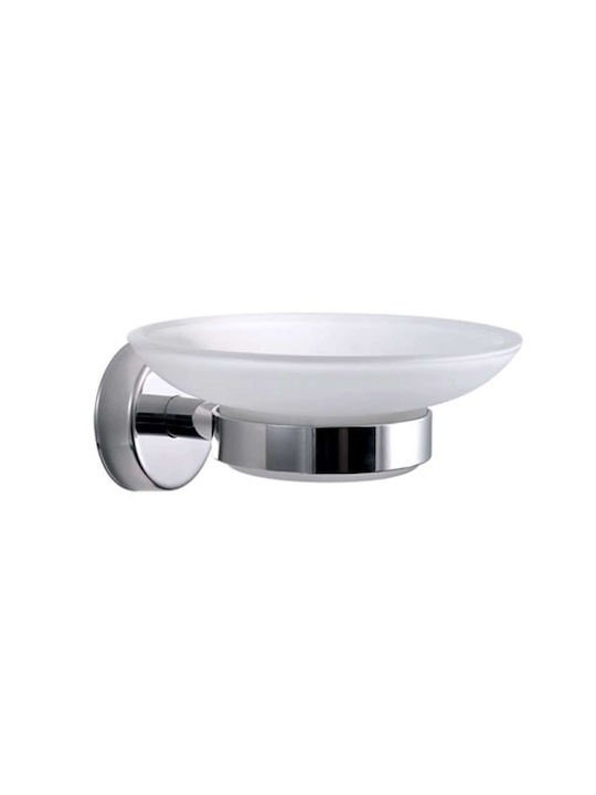 Kapitan Wandmontierte Glasseifenschale Silber