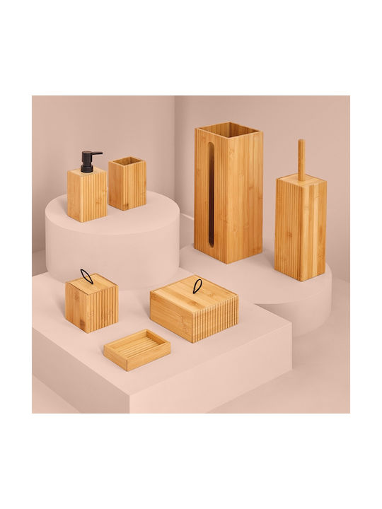 5Five Terre 07- Wooden Cotton/Swabs Case Countertop White