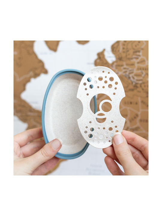 Foamie Travel Buddy Plastic Soap Dish Countertop White