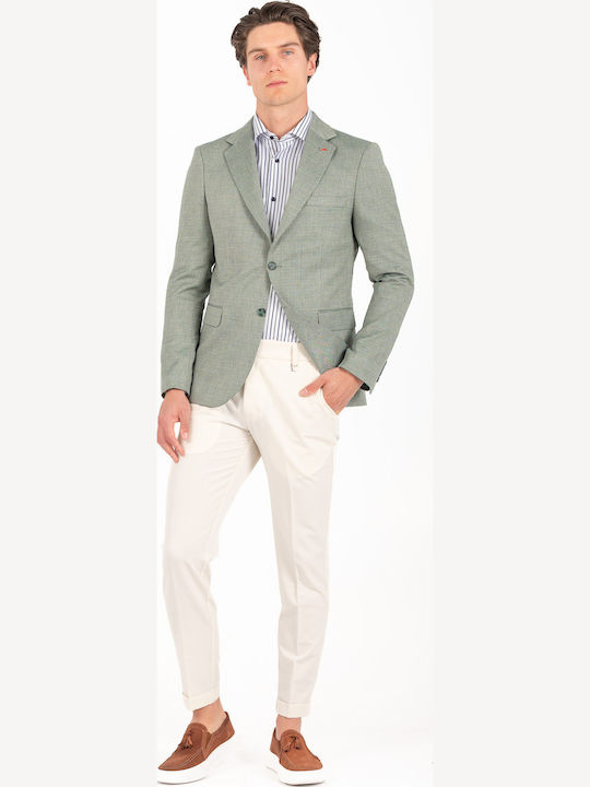 Jachetă De Costum Pentru Bărbați De Vară Cu Fit Slim Bahama Green