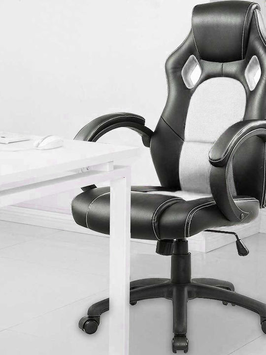 Bakaji 02832100 Καρέκλα Gaming Δερματίνης Μαύρο / Λευκό