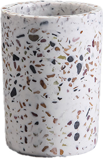 Cyclops Terrazzo Cupa ei Plastic Albă