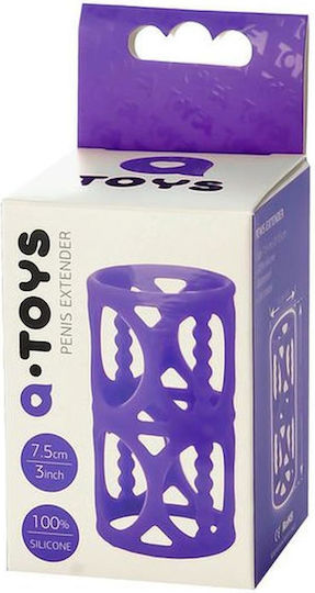 Силиконов пенис удължител A-toys лилав 7.5 см