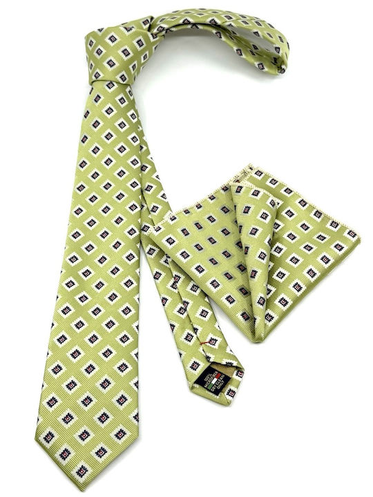 Legend Accessories Set de Cravată pentru Bărbați Tipărit în Culorea Verde