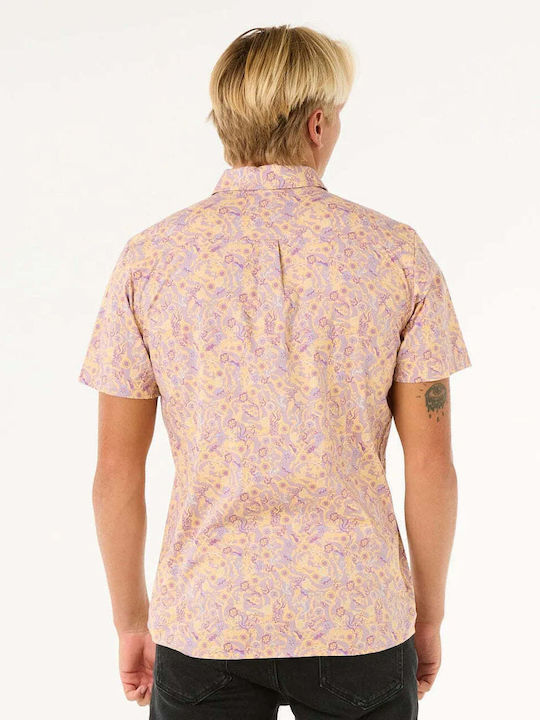Κοντομάνικο Πουκάμισο Floral Smokey Grape