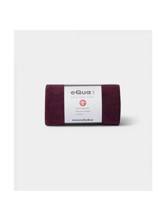 Manduka Πετσέτα Χειρός Διπλή Πλεκτή Μικροΐνα Equa Hot Hand Yoga Towel Acai Διαστάσεις 41cm X 67cm Βάρος 200γρ