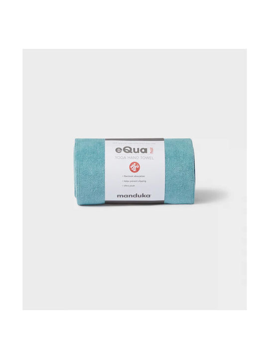 Manduka Double-Knit Microfiber Equa Hot Hand Yoga Towel Blue Lotus Dimensions 41cm x 67cm Weight 200g