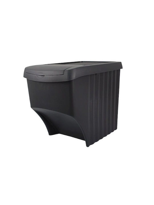 Excellent Houseware Coș de Gunoi Plastic Negru 20lt 1buc