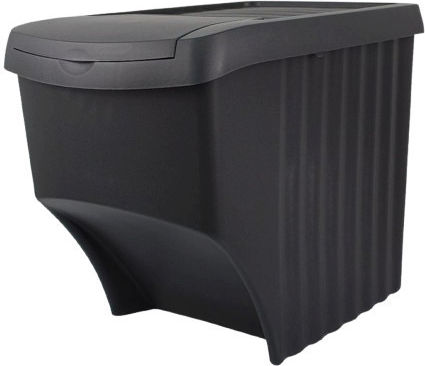 Excellent Houseware Coș de Gunoi Plastic Negru 20lt 1buc