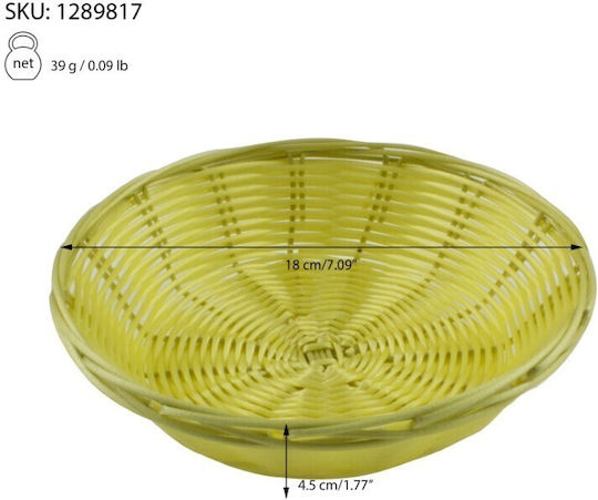 Azhome Coș de pâine din ratan Bej 18x18x18cm