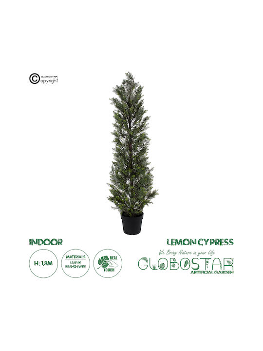 Artificial Plant in Pot Lemon Cypress Yellow 180cm GloboStar