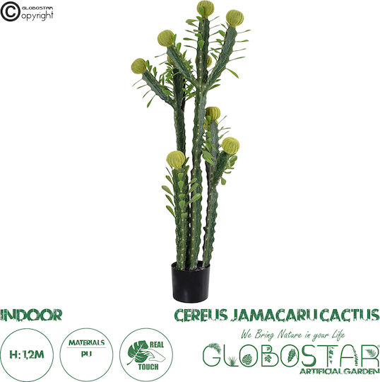 Künstlicher Baum für den Außenbereich Kaktus Grün 120cm 2Stück GloboStar