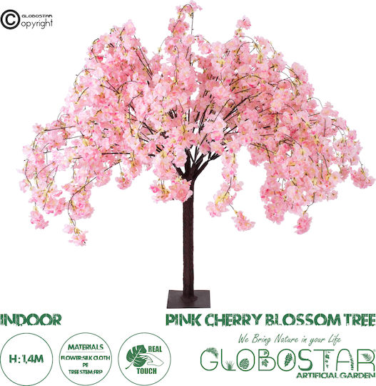 Kirsche Baum im Freien Rosa 140cm GloboStar