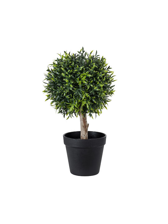 Künstliche Pflanze im Töpfchen Ficus Lyrata Beige 35cm GloboStar