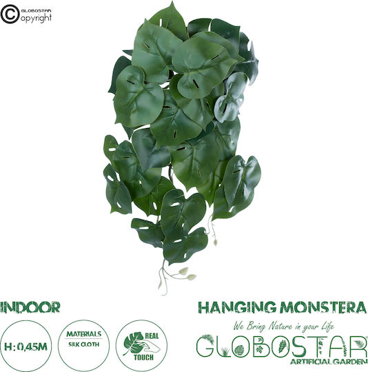 Decorative Artificial Plant Monstera Green 45cm in Box GloboStar