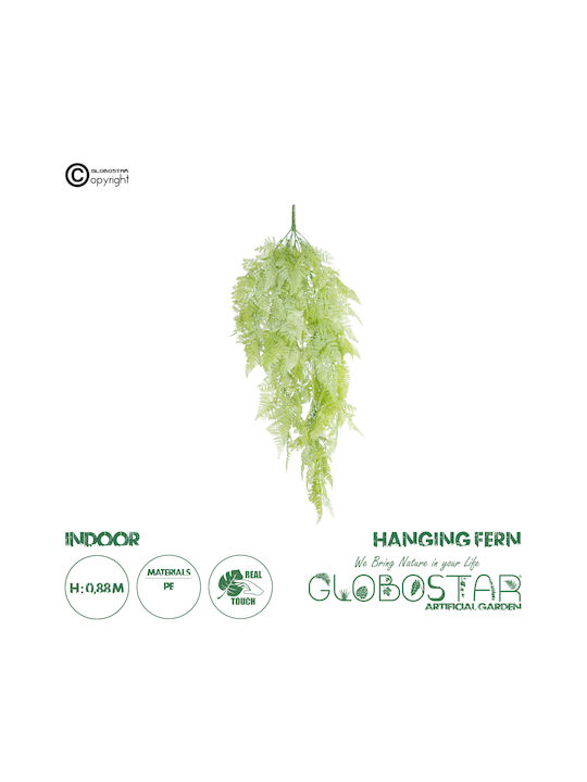 Dekorative künstliche Pflanze Farn Grün 88cm in Box GloboStar