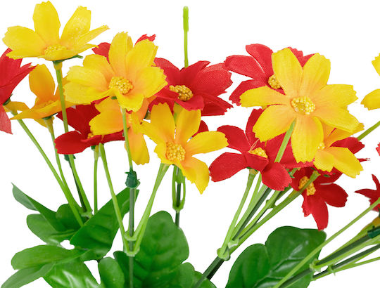 Strauß aus künstlichen Blumen Gänseblümchen Gelb 35cm in Box 50Stück GloboStar