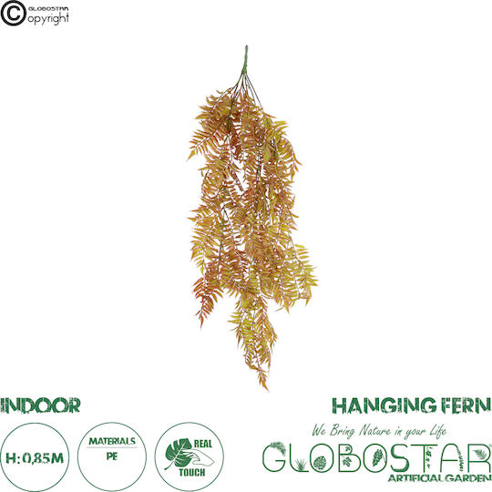 Dekorative künstliche Pflanze Farn Beige 85cm in Box 50Stück GloboStar