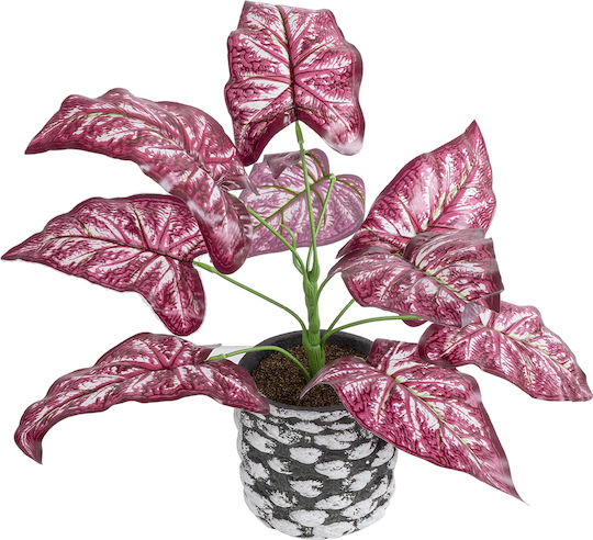 Artificial Plant in Small Pot Red 33cm 16pcs GloboStar
