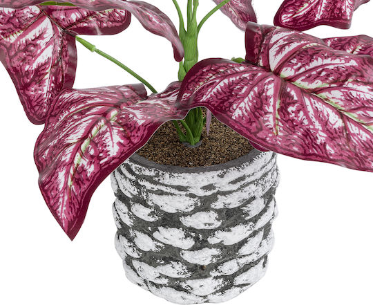 Artificial Plant in Small Pot Red 33cm 16pcs GloboStar
