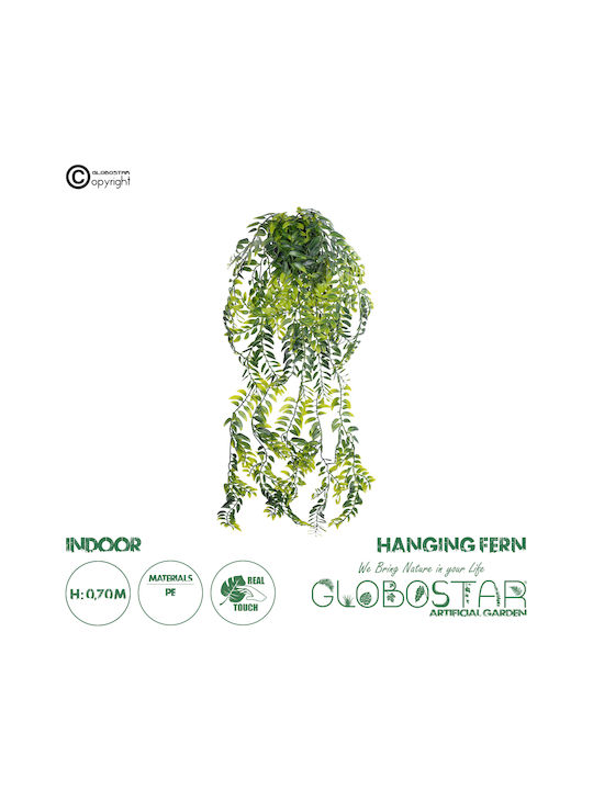 Plantă Artificială în Ghiveci Fern Green 70cm 64buc GloboStar