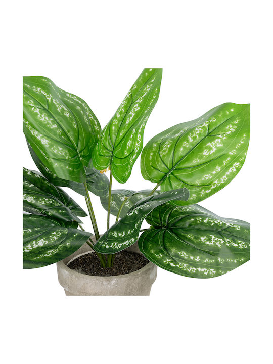 Globostar Artificial Garden Silver Pothos Potted Plant 20896 Decorative Pothos Plant Φ40 X H33cm