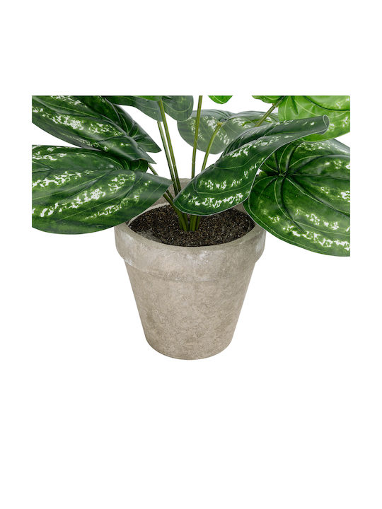 Globostar Artificial Garden Silver Pothos Potted Plant 20896 Decorative Pothos Plant Φ40 X H33cm