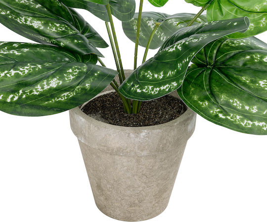 Globostar Artificial Garden Silver Pothos Potted Plant 20896 Διακοσμητικό Φυτό Πόθος Φ40 X Υ33cm