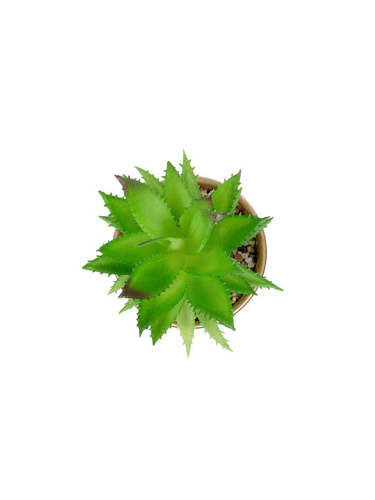 Globostar Artificial Garden Succulent Aloe Potted Plant 21044 Decorative Plant Aloe F12 X H16cm