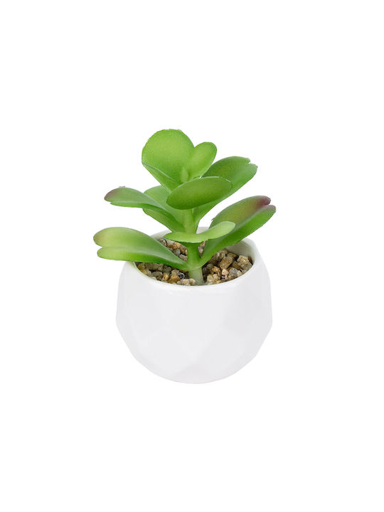 Artificial Plant in Small Pot Kalanchoe Green 10cm GloboStar
