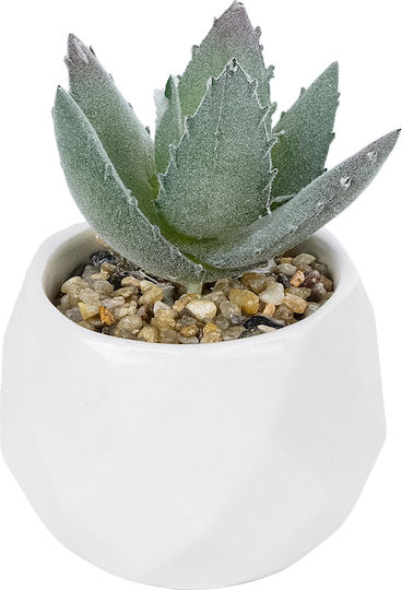 Globostar Artificial Garden Succulent Aloe Potted Plant 20999 Decorative Plant Aloe F7 X H9cm