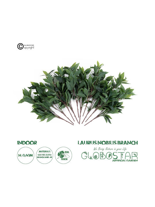 Globostar Artificial Garden Laurus Nobilis Branch 20225 10 X Artificial Decorative Bay Branches W45 X H60cm