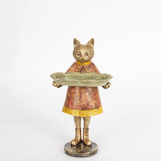 Decorative Cat Polyresin 14.5x14.5x27cm 1pcs