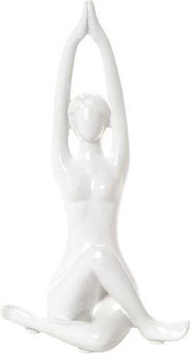 Figurină Mignon Femeie Yoga Fulger Alb 23cm Figurină Mignon Femeie Yoga Fulger Alb 23cm
