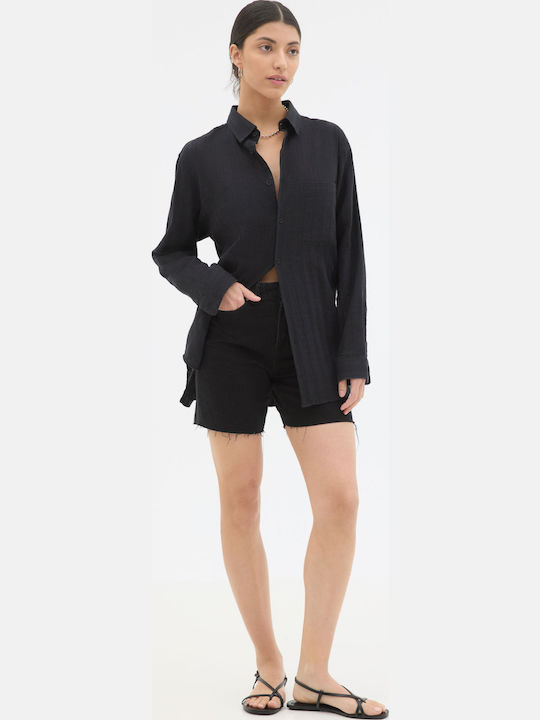 Women's Long Sleeve Shirt Black