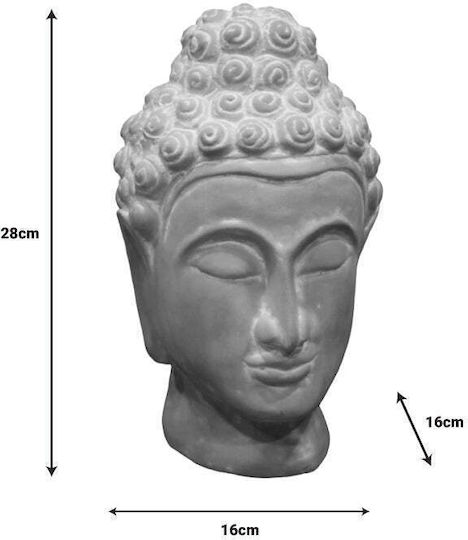 Inart Decorative Buddha made of Ceramic Rolia 16x16x28cm 1pcs