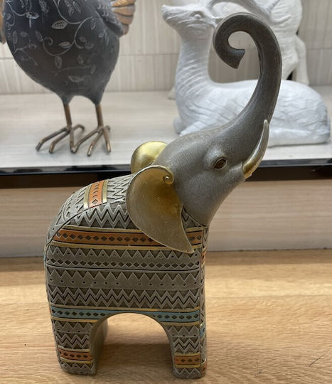 Etoile Dekorativer Elefant aus Polyresin 14.5x6x23.5cm 1Stück
