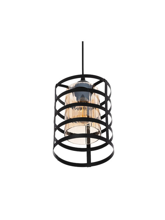 GloboStar Solon Pendant Light Bronze Grid with Socket E27 20x20x70cm