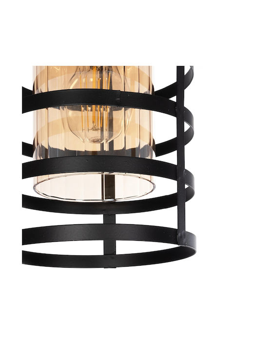 GloboStar Solon Pendant Light Bronze Grid with Socket E27 20x20x70cm