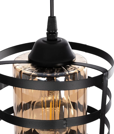 GloboStar Solon Hängelampe Bronze Raster mit Fassung E27 20x20x70cm.
