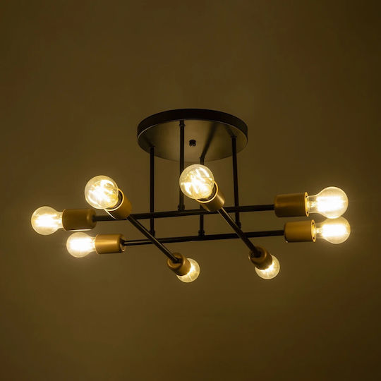 GloboStar Blazea Mount Ceiling Light 40cm Bronze with E27 Lamp Adapter